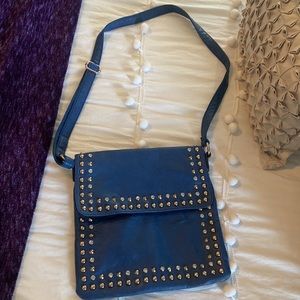 Rhinestone studded crossbody bag